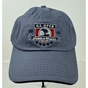US Open 2010 Pebble Beach USGA Adjustable Baseball Cap Golf Hat Blue Gray OSFM